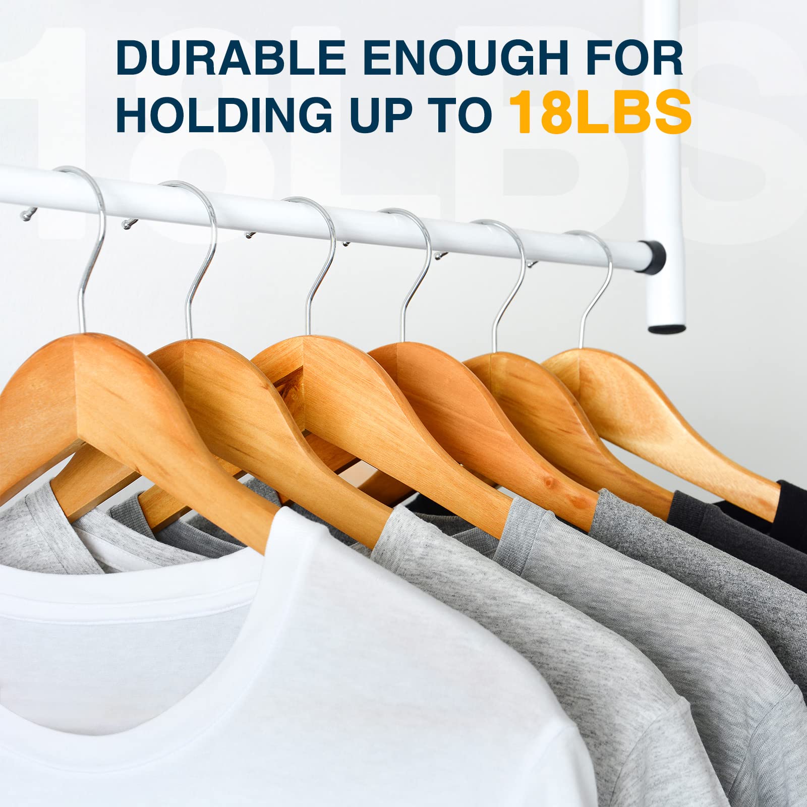 Ulimart heavy-duty hangers support jackets and coats up to 18 lbs.