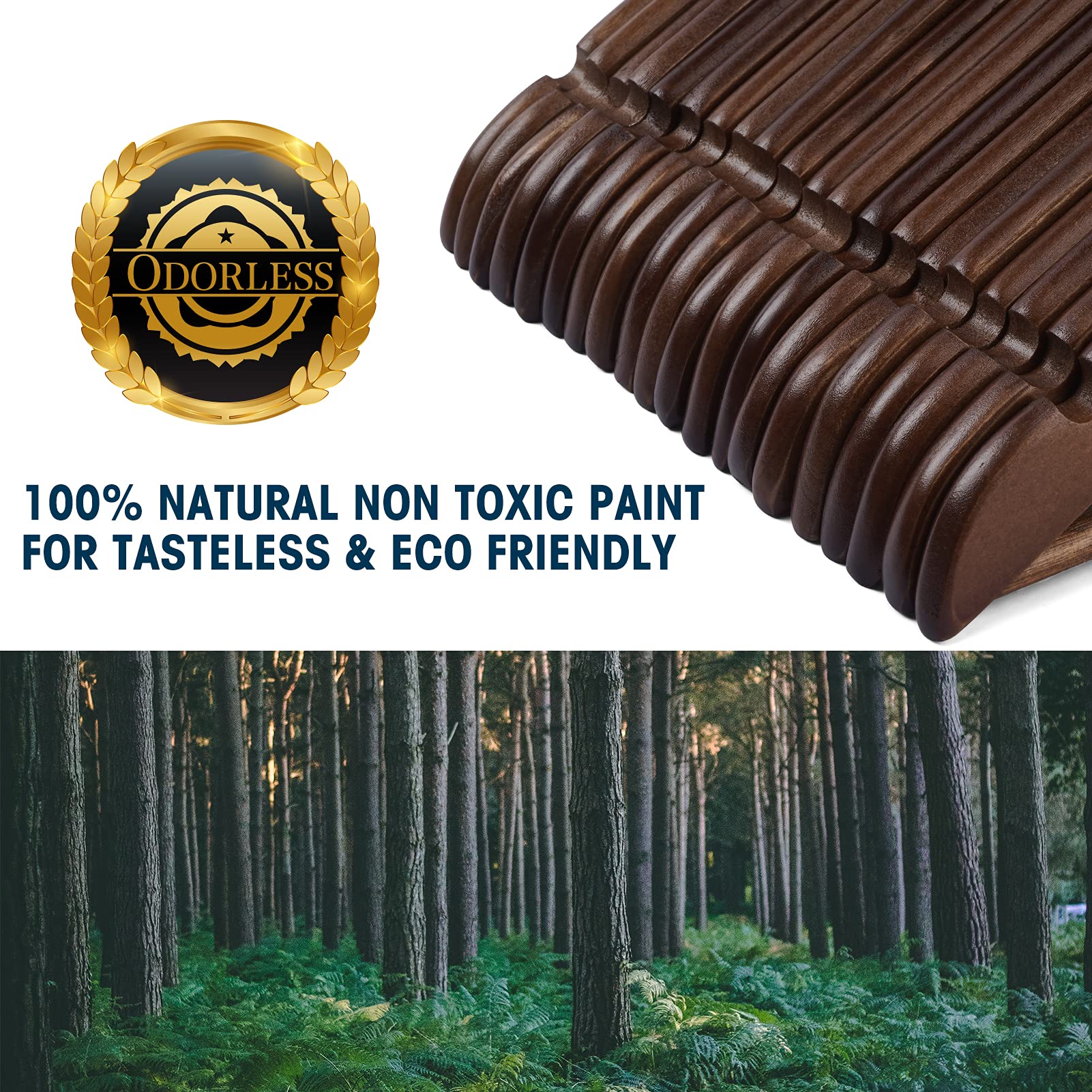 Ulimart heavy-duty wood hanger supports jackets and suits reliably.
