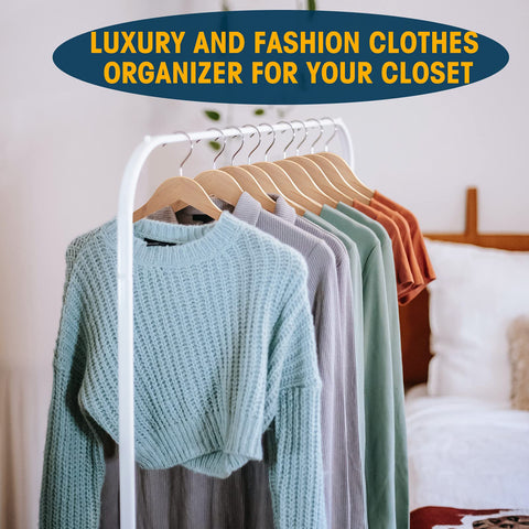 Ulimart wooden hangers side grooves secure tops and dresses neatly