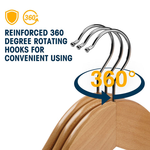 Ulimart wooden hangers with a smooth finish showing natural wood texture