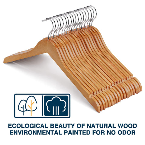 Ulimart wooden hangers smooth-sanded surface prevents splinters and creases.