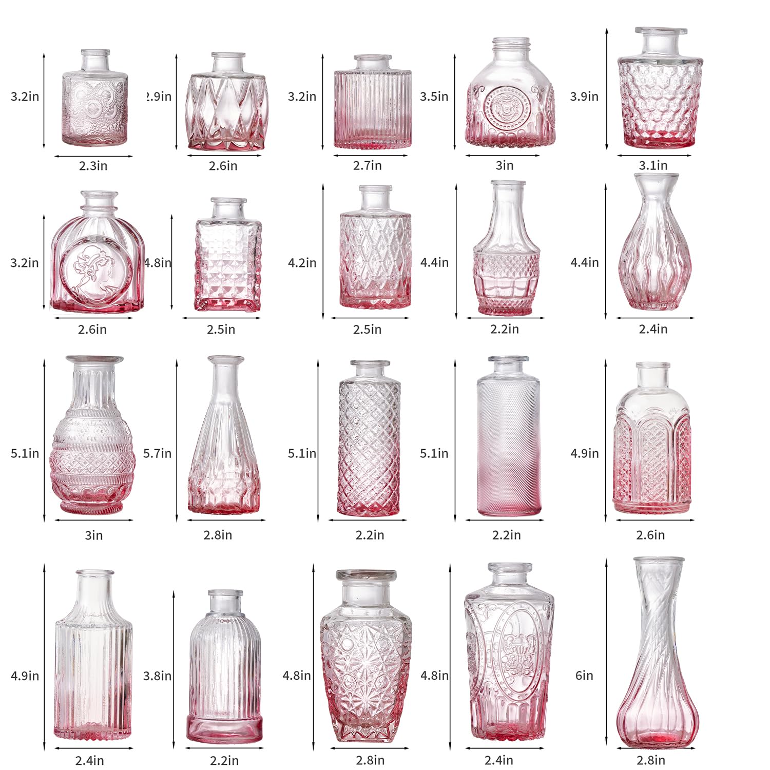 Ulodimi bud vases for showcasing small bouquets and cuttings.
