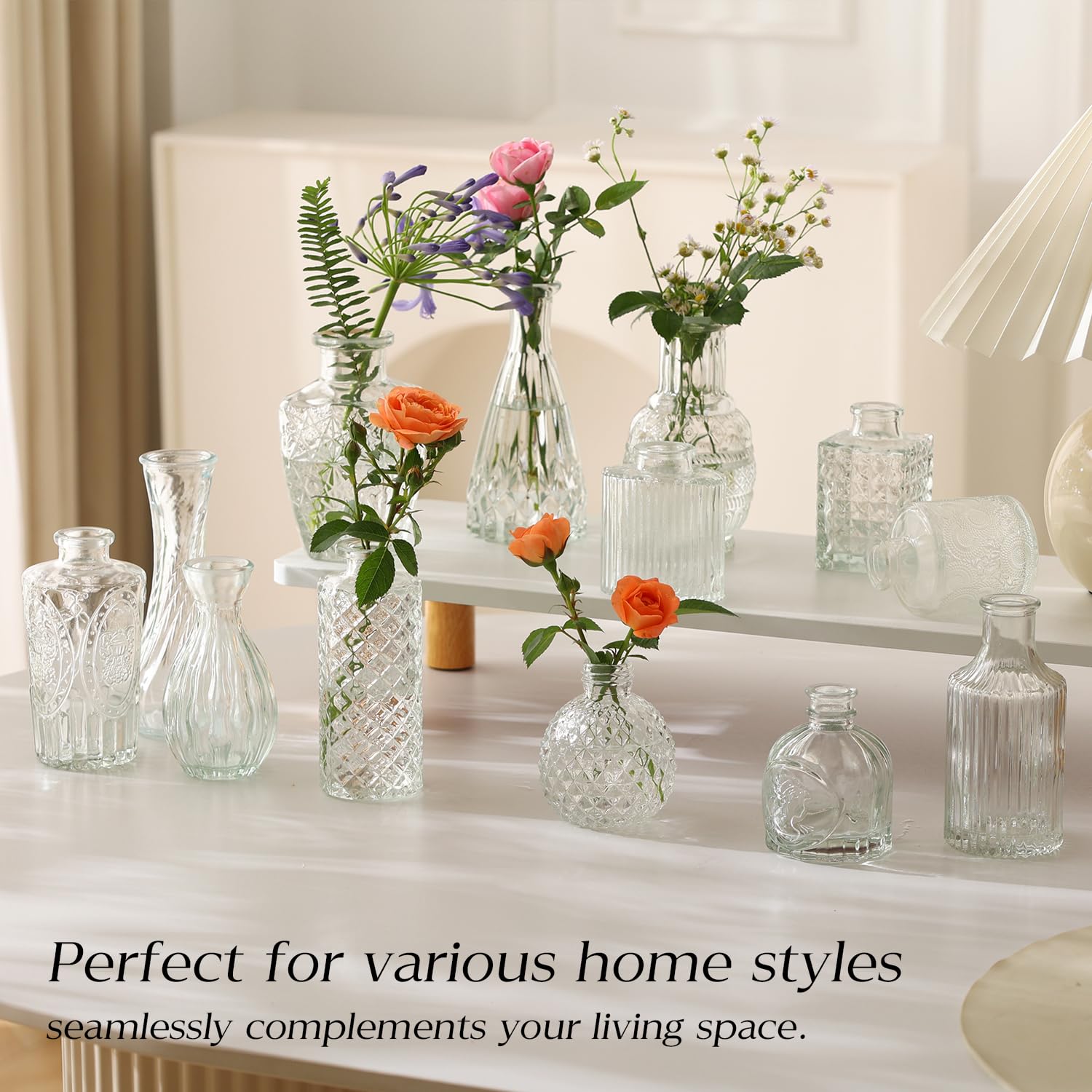 Ulodimi vintage crystal vases add a timeless vibe to any tablescape.