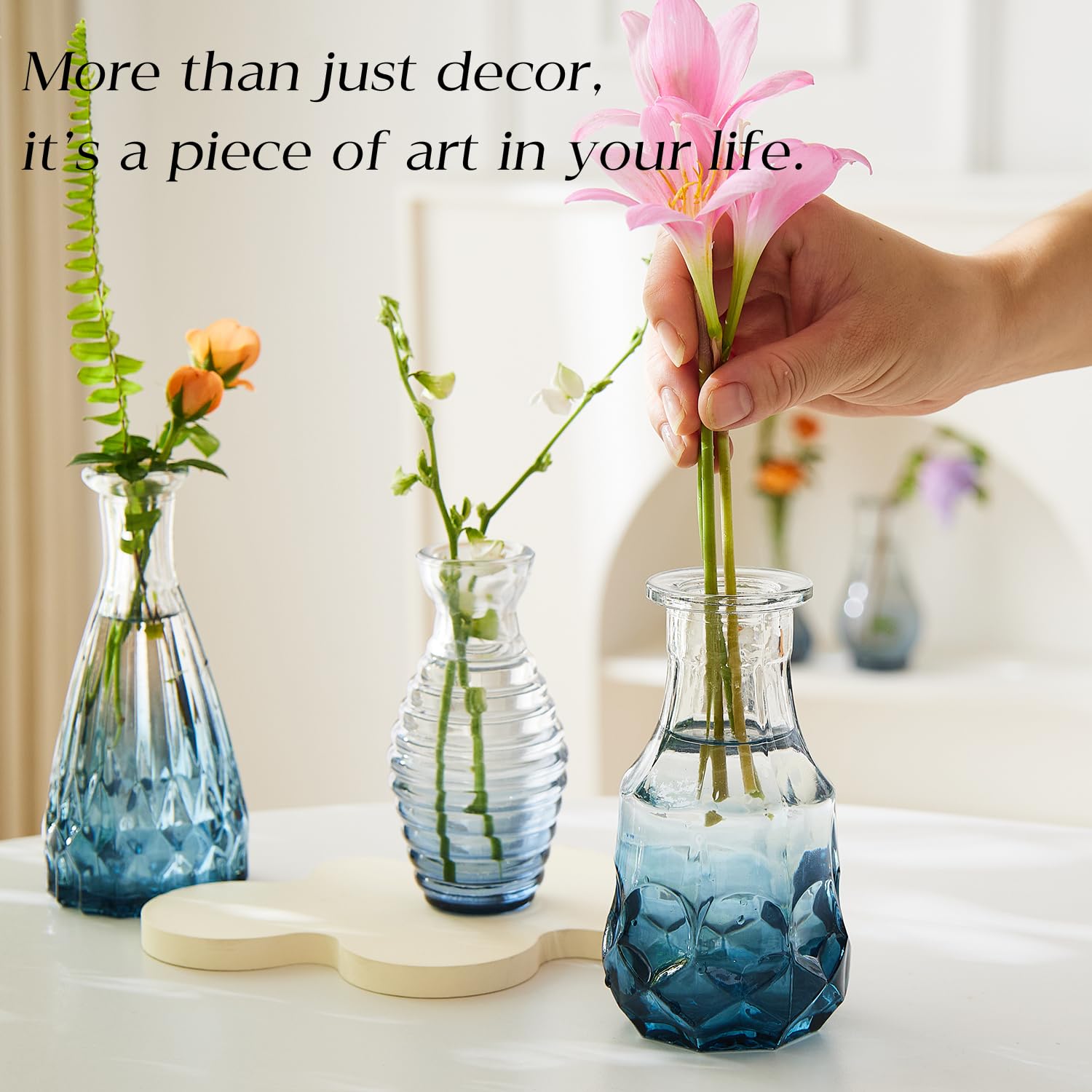 Ulodimi vintage crystal bud vase collection perfect for elegant displays