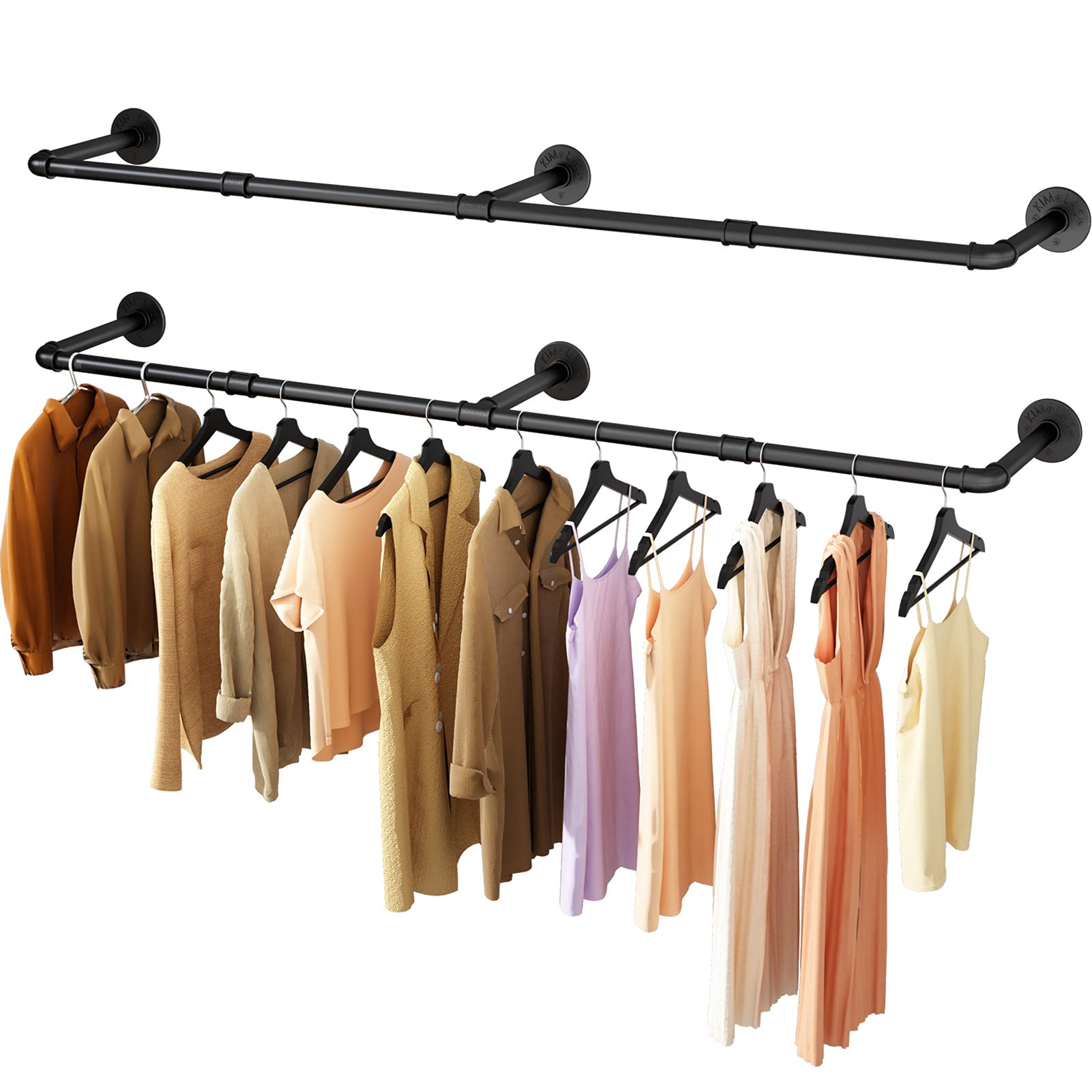 UlSpeed wall-mounted clothes rack 72.5-inch long for space-saving organization.