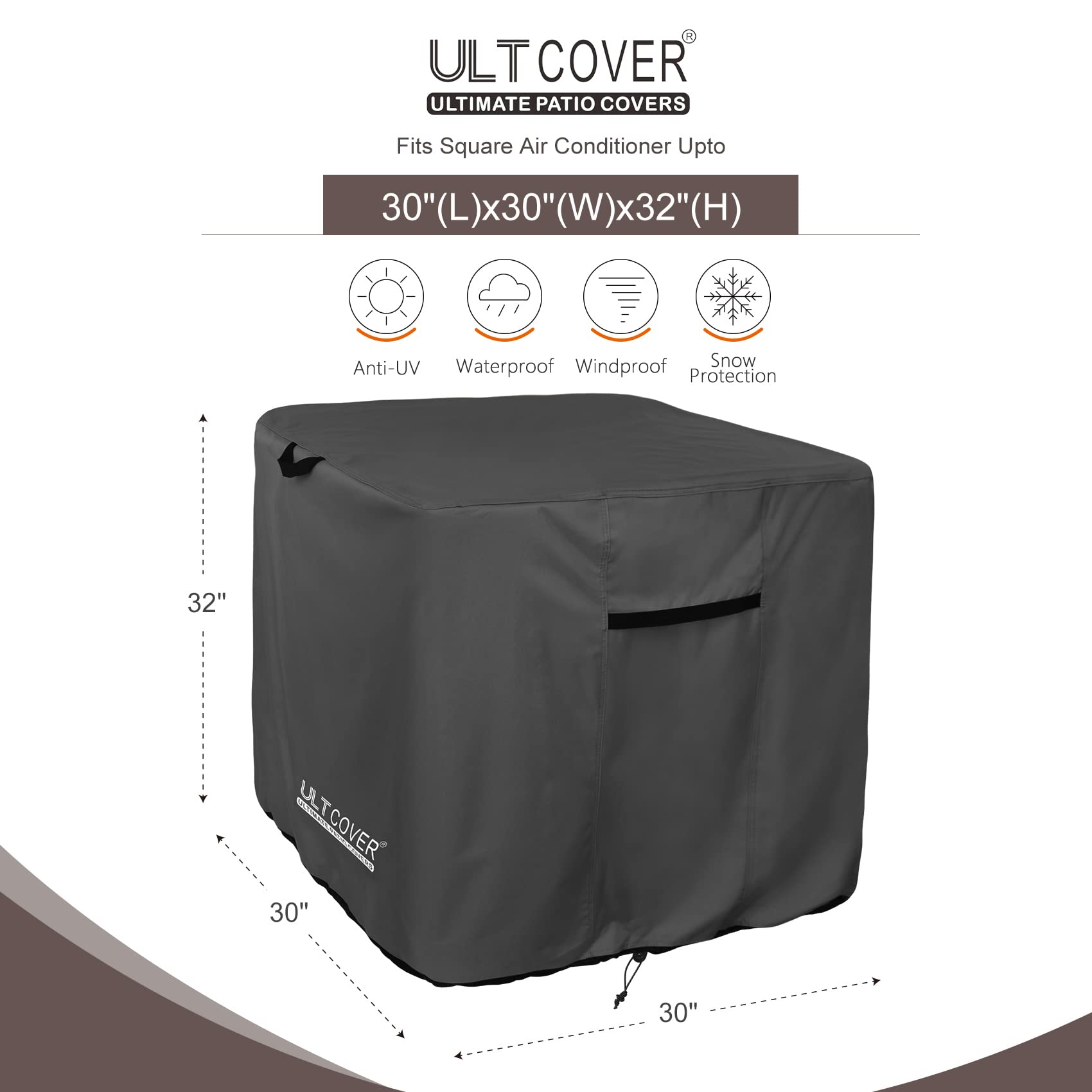 ULTCOVER side view highlighting full coverage against sun and weather