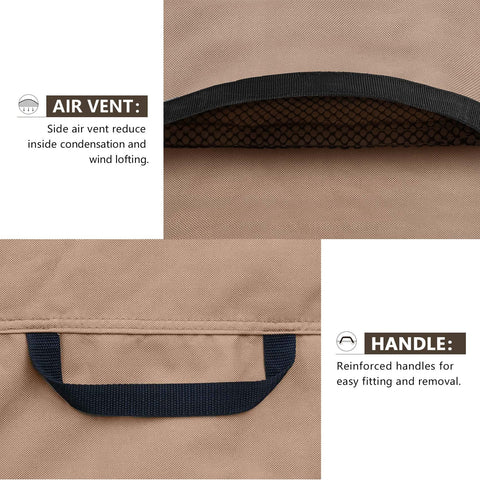 ULTCOVER wind-resistant setup with bottom clips and elastic draw cords.