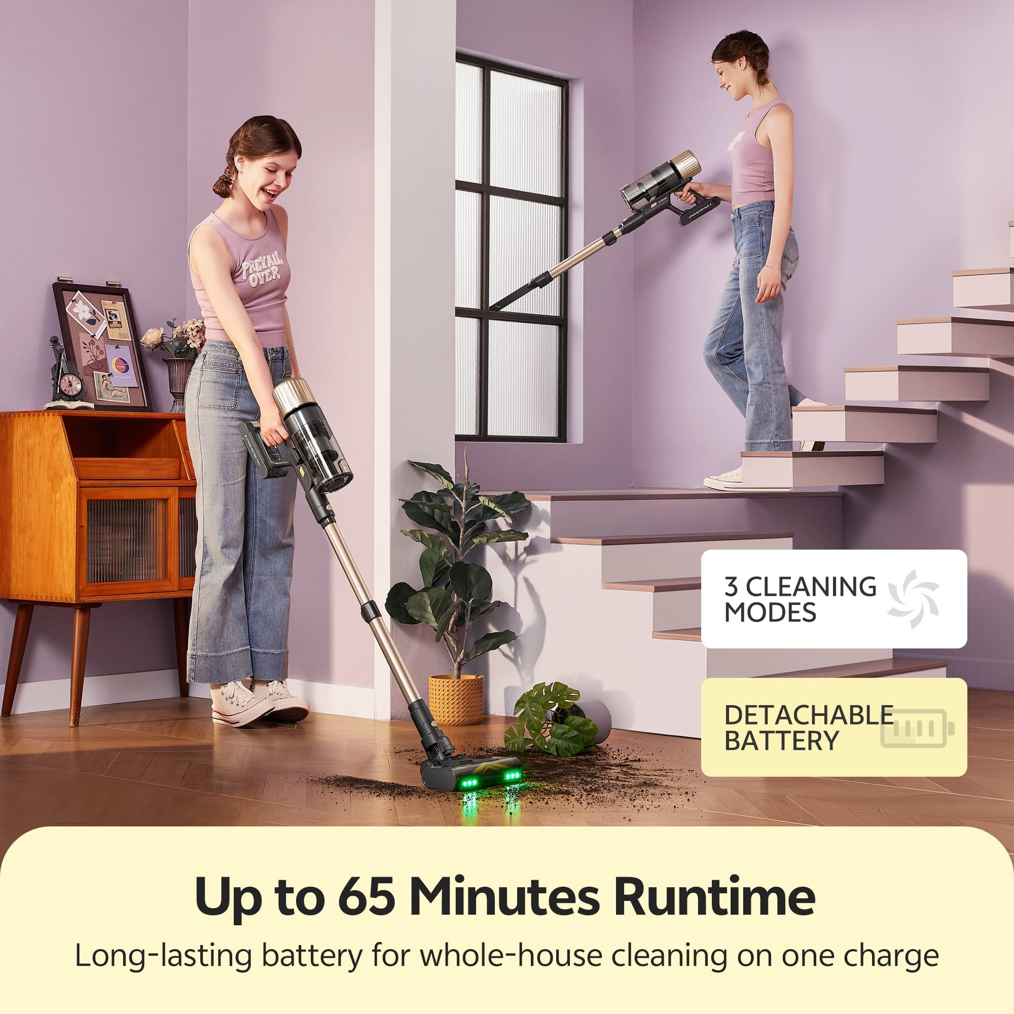 Ultenic vacuum offers 65-minute runtime for all-room cleaning in one charge