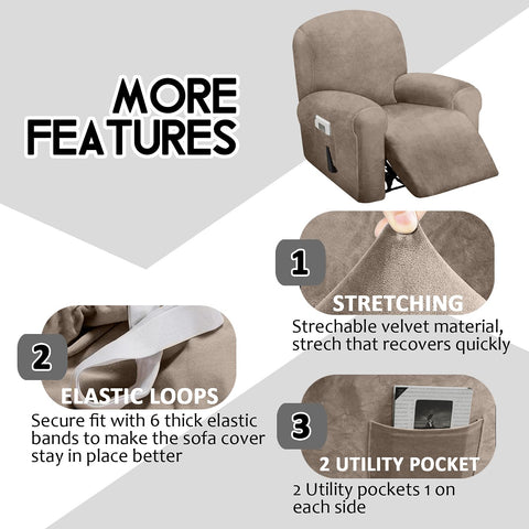 ULTICOR back-center cover piece in taupe showing seamless look.
