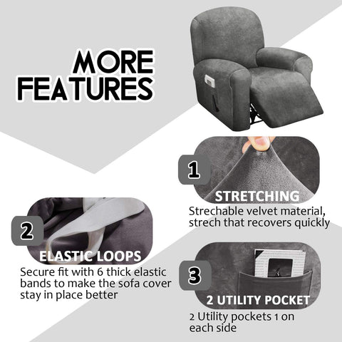 ULTICOR recliner cover non-slip edges keep the cover in place during use.