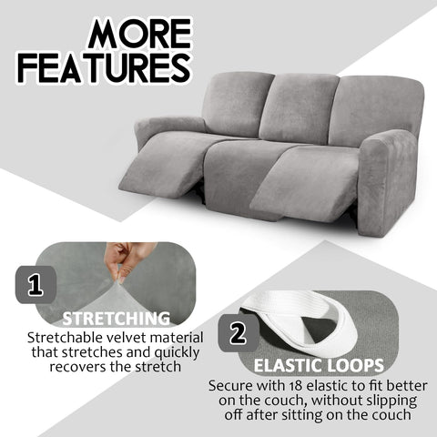 ULTICOR Velvet sofa protector hides stains and wear
