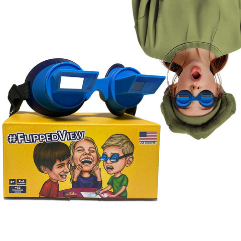 ULTRA KART Flipped View Goggles front view for upside-down challenges and family fun.