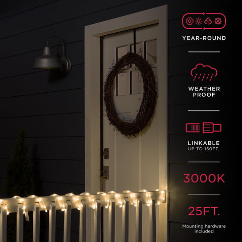 UltraPro Escape rope light wrapped around trees adds cozy ambient lighting.