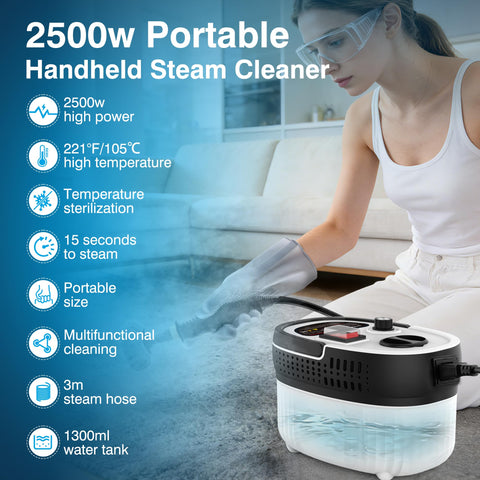 ULTREMA unit displays six-level steam dial for surface-precise cleaning