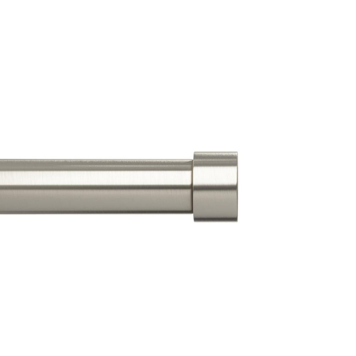 Umbra Cappa curtain rod in 66-120 inch size with a sleek nickel finish for modern windows.