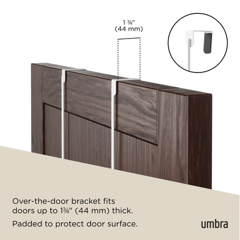 Umbra Estique mounted over a door to maximize compact storage.