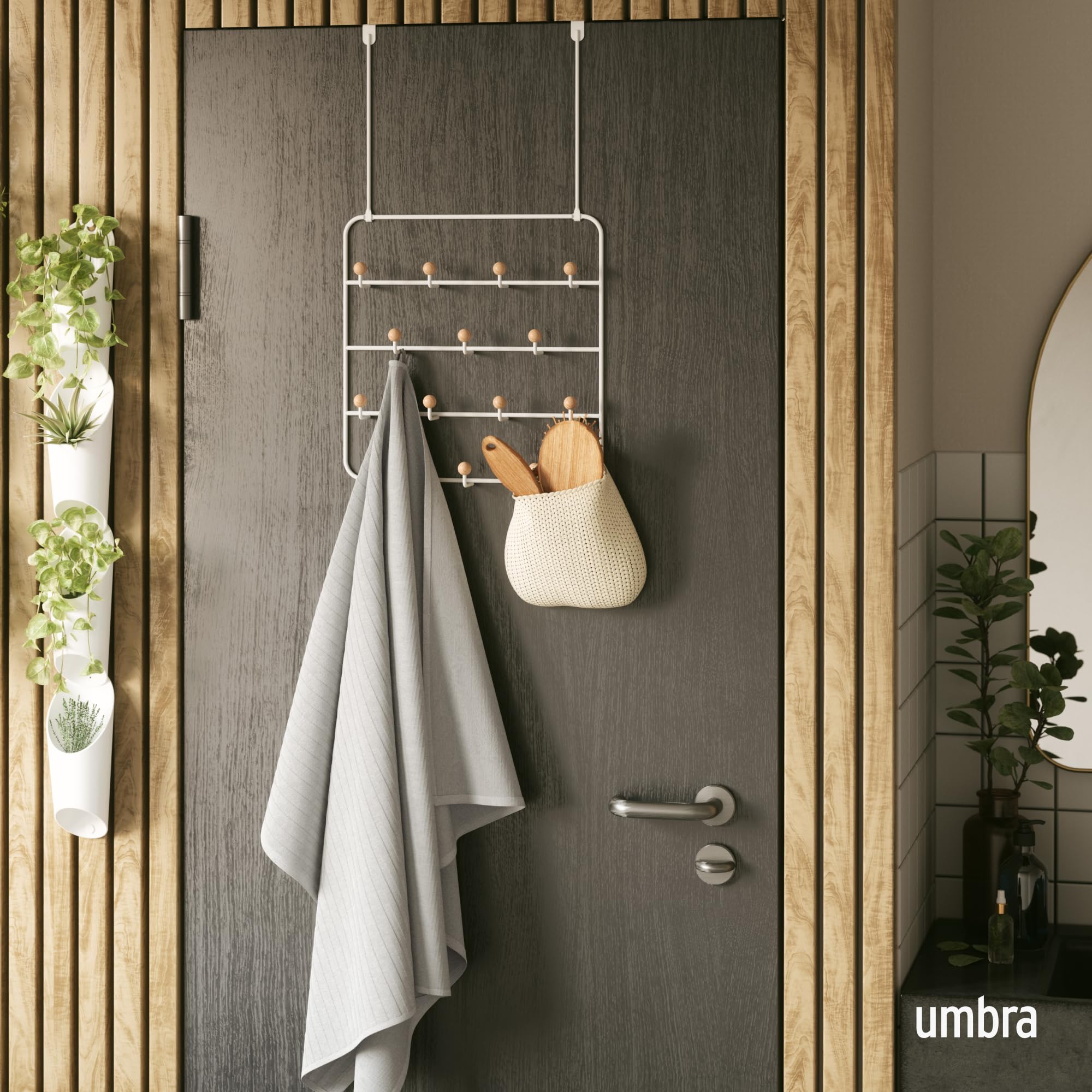 Umbra Estique multi-use organizer keeps hats scarves and keys neatly accessible