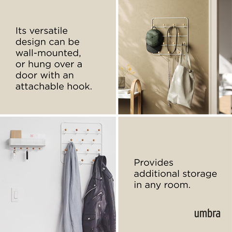 Umbra Estique wall-mount or door-hanger option saves space