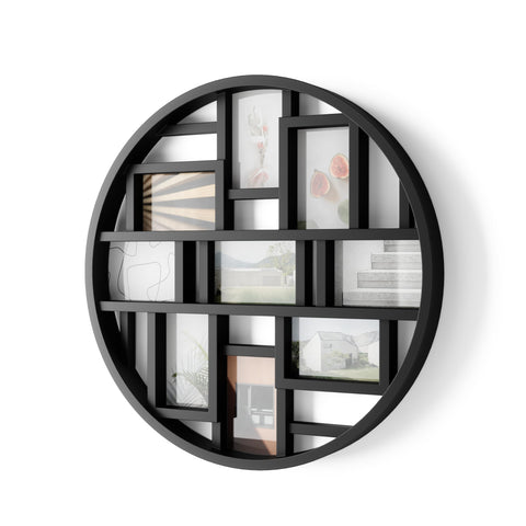 Umbra Luna collage frame displays nine 4x6 photos in a single wall display.
