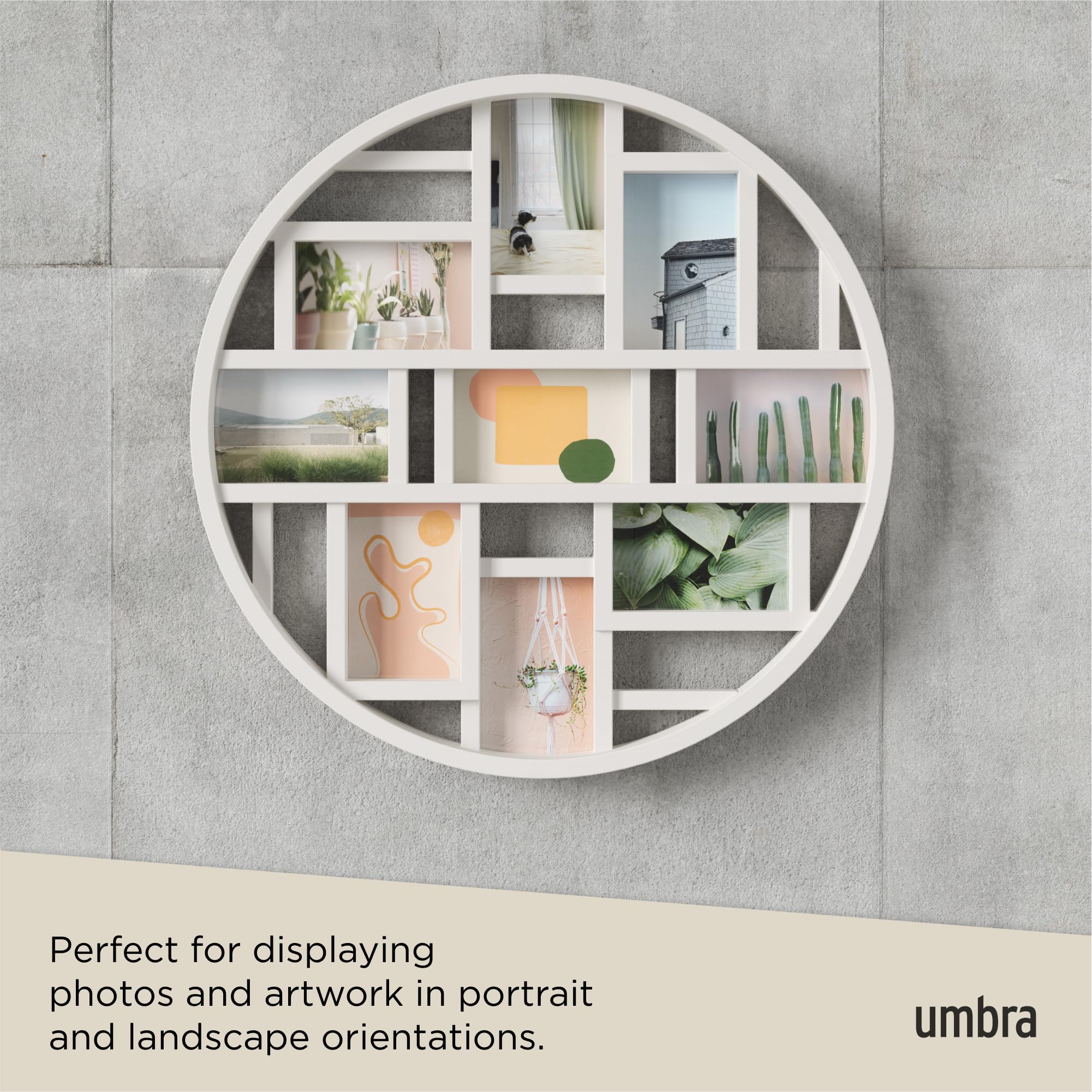 Umbra Luna modern polypropylene frame with clean white finish and contemporary look.