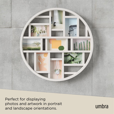 Umbra Luna modern polypropylene frame with clean white finish and contemporary look.