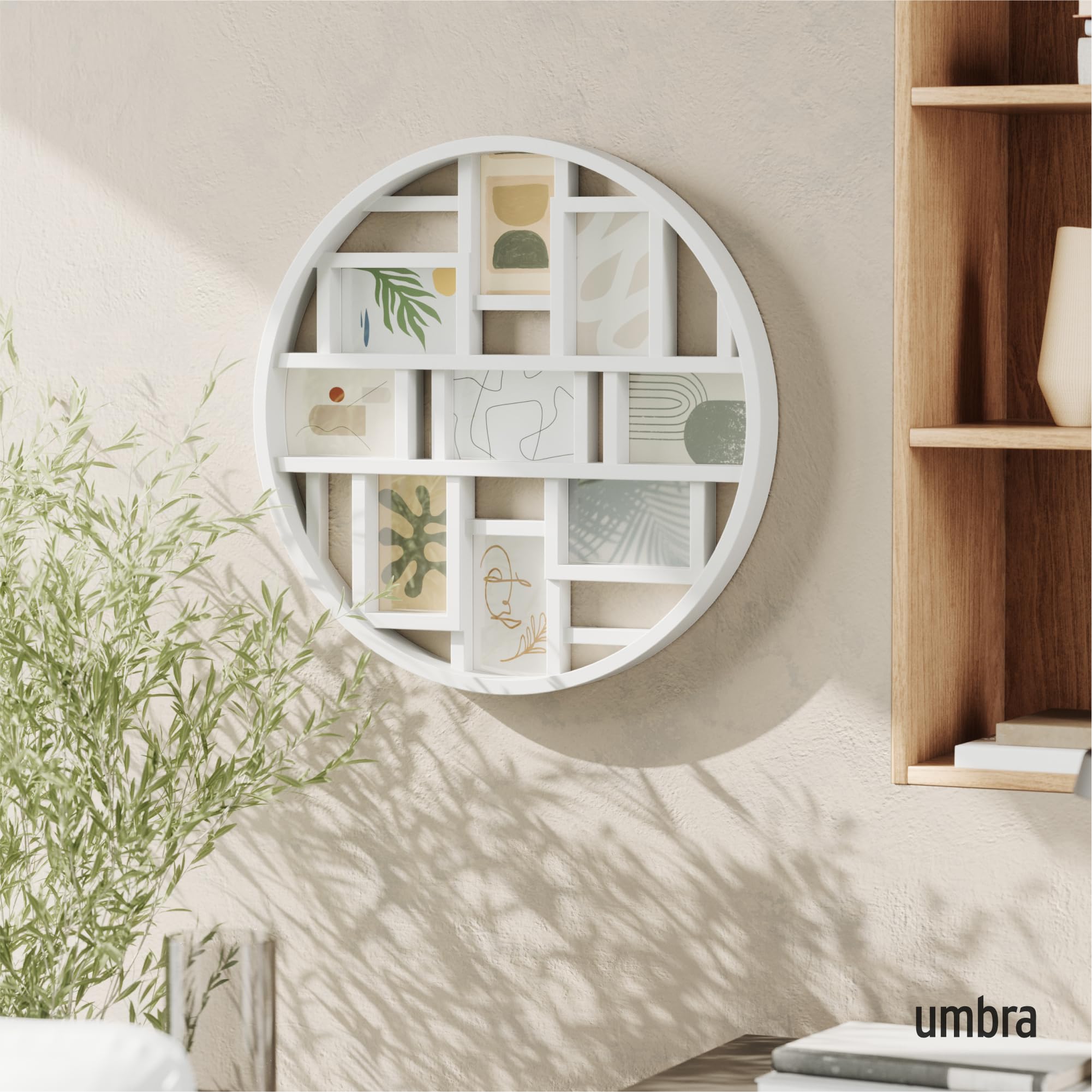 Umbra Luna on wall as bold gallery-style art in a bright white frame.