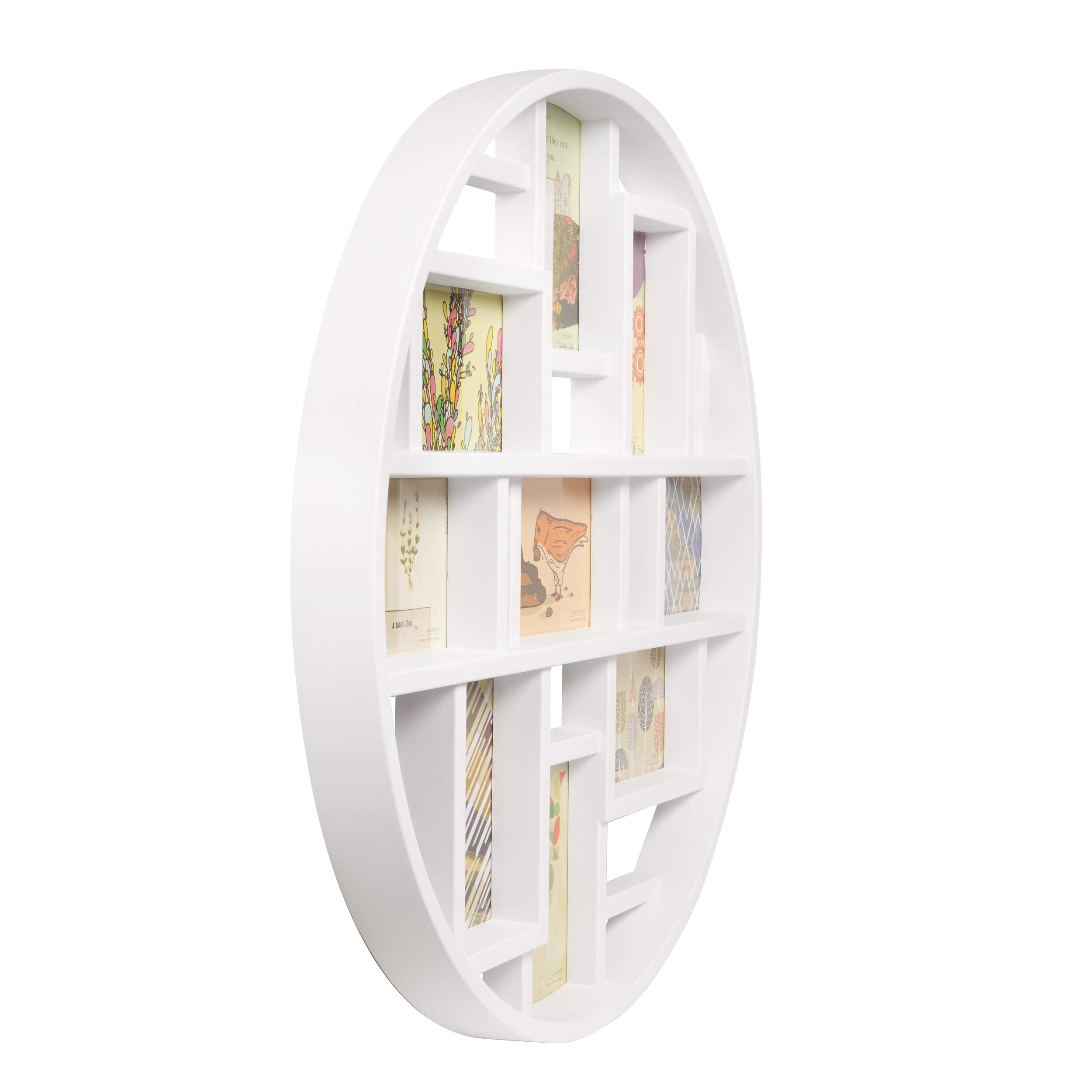 Umbra Luna wall display ready to enhance living space with photos and art.