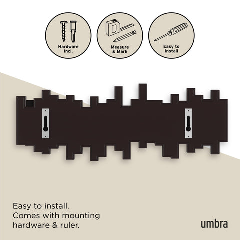 Umbra Sticks espresso compact dimensions fit small entryways.