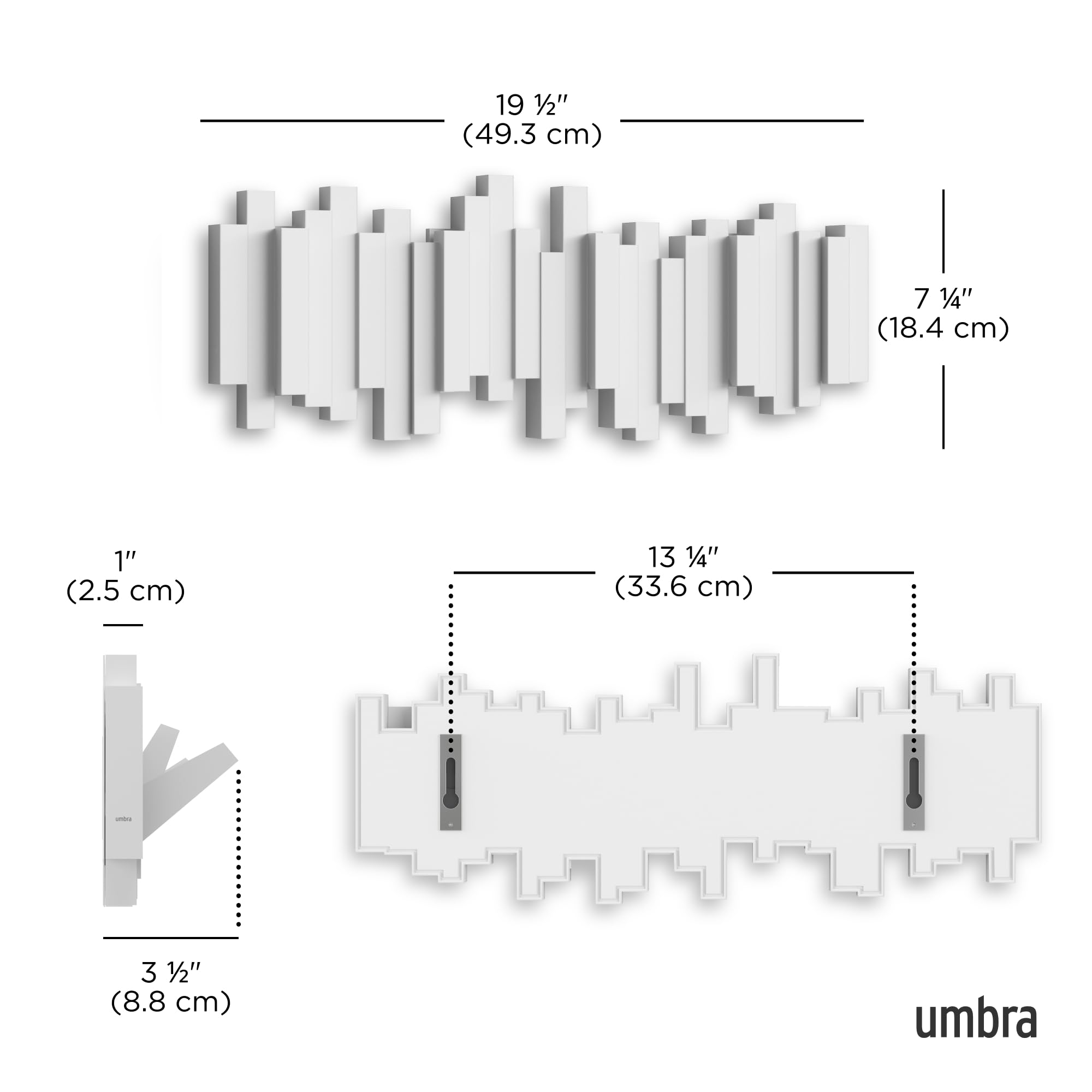Umbra Sticks sculptural design close-up shows modern storage.