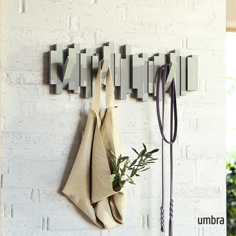Umbra Sticks sculptural design doubles as wall art while organizing essentials.