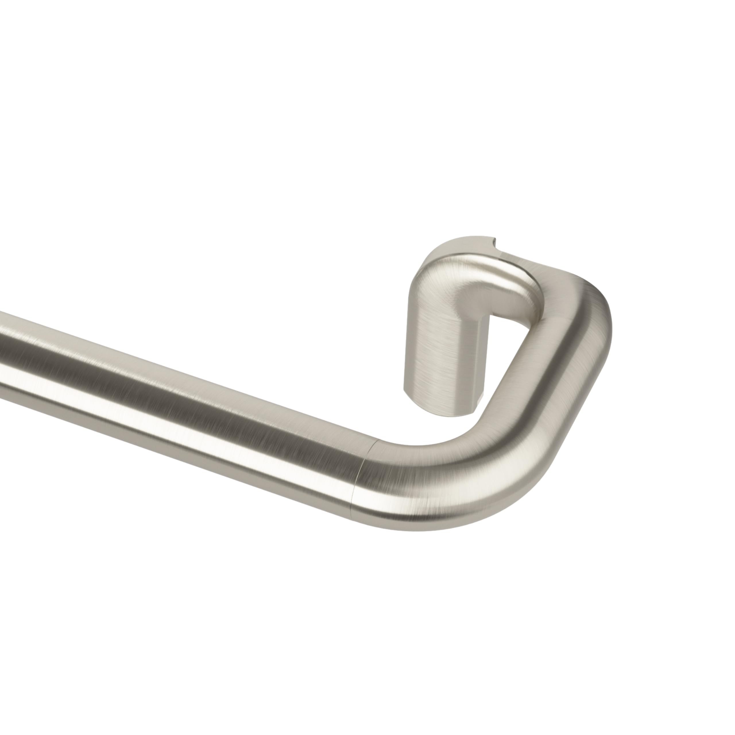 Umbra Twilight curtain rod with wrap-around ends blocks light for a sleek window setup.
