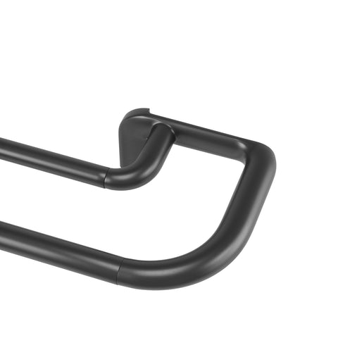 Umbra Twilight double curtain rod wrap-around ends for light blocking and privacy.
