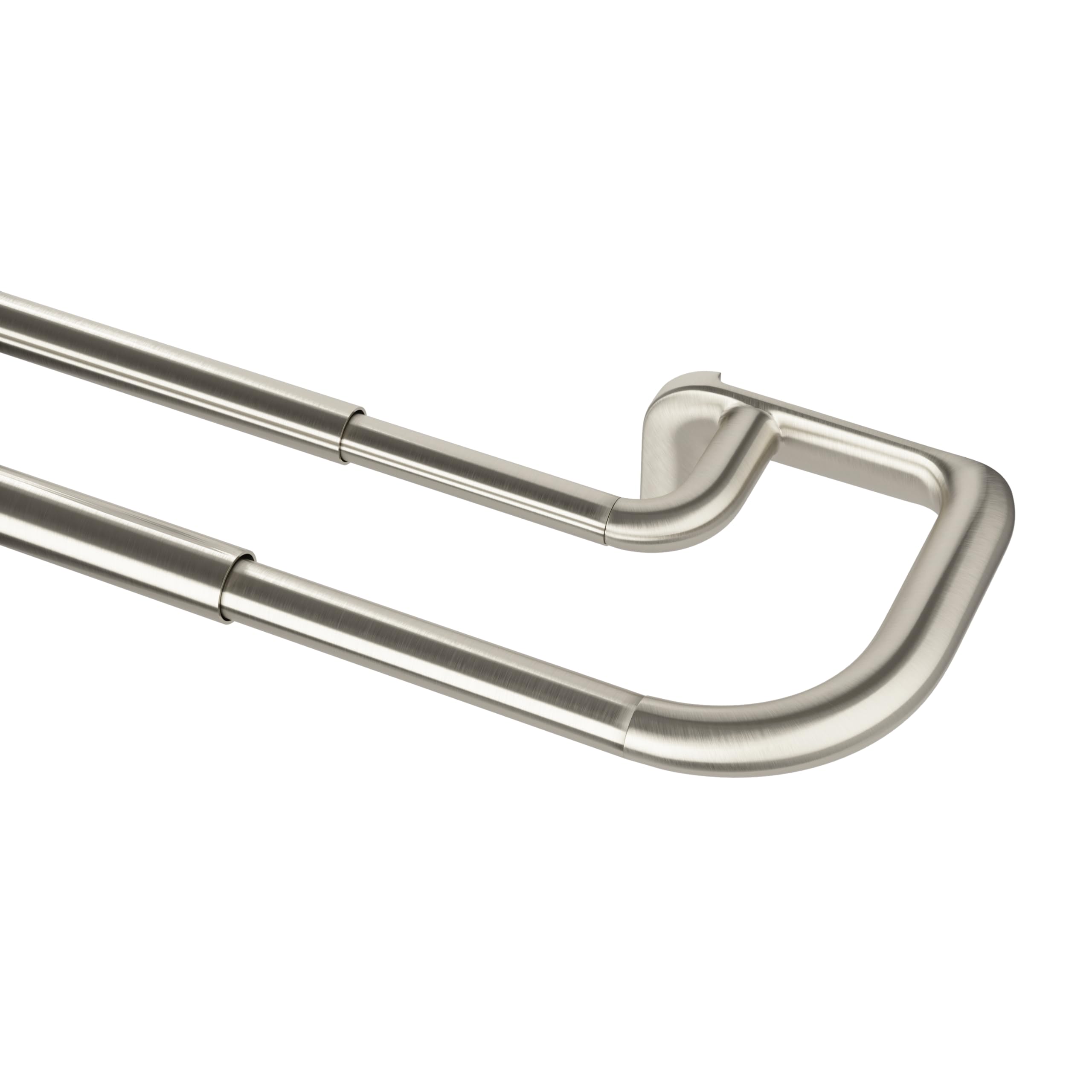 Umbra Twilight wrap-around end brackets securing light-blocking drapes.