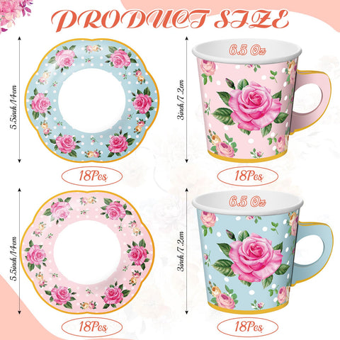 Umigy floral saucers 14 cm diameter match the party theme and guest experience.