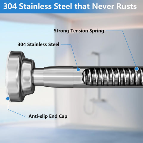 Umimile 1-inch diameter rod provides strong curtain support.