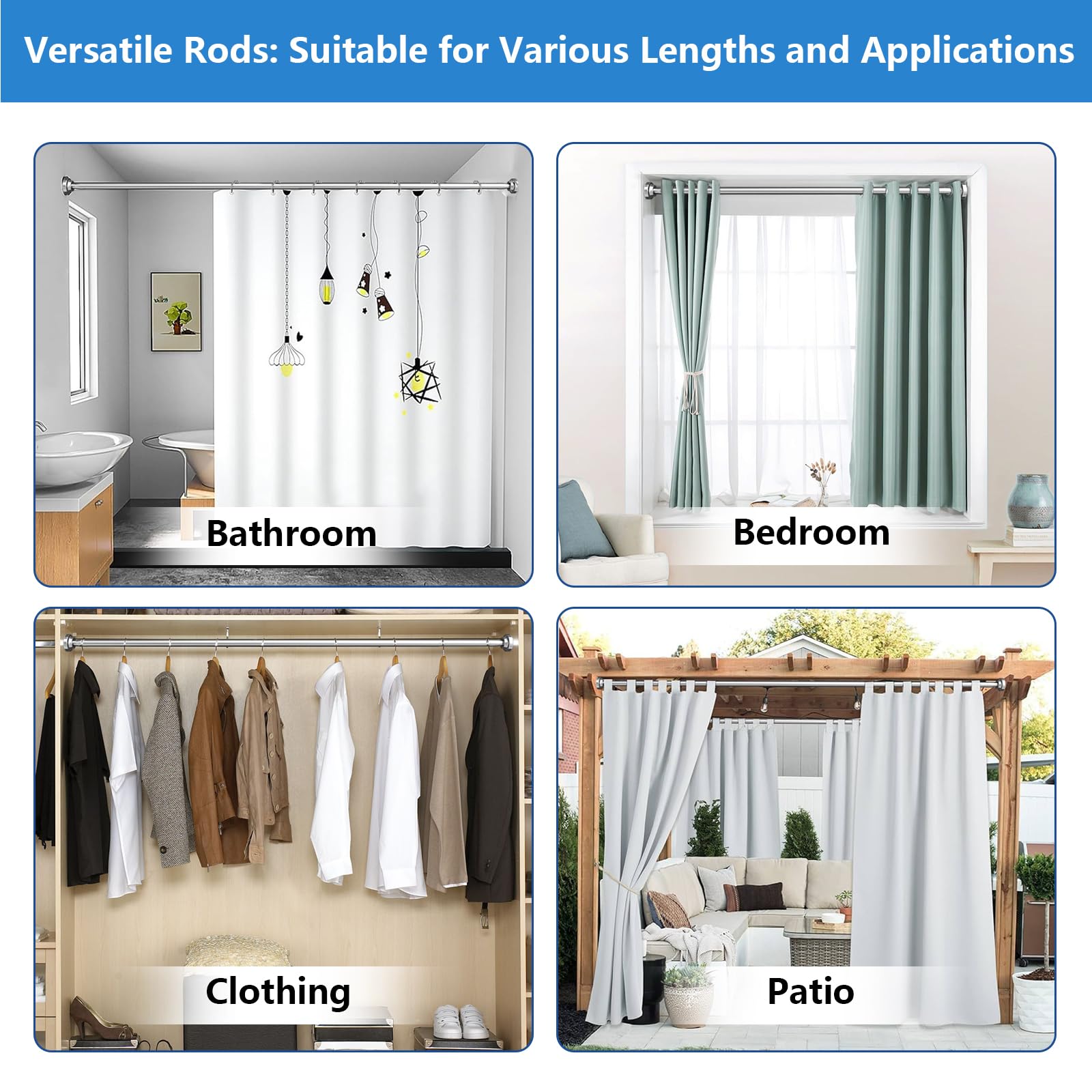 Umimile stainless steel rod adds a clean, durable look to spaces.