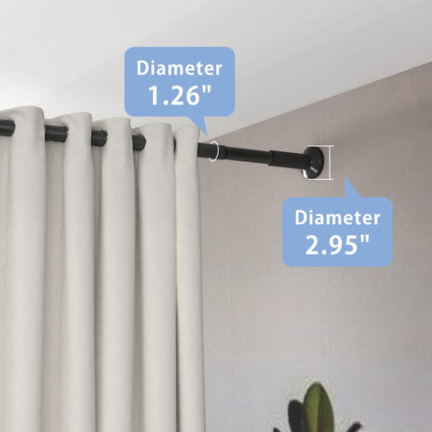 Umimile tension rod highlights rust-resistant design for durable bathroom use.