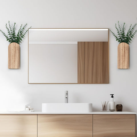 Umitiu wall-mounted wood planter closeup highlights rich grain for rustic charm.
