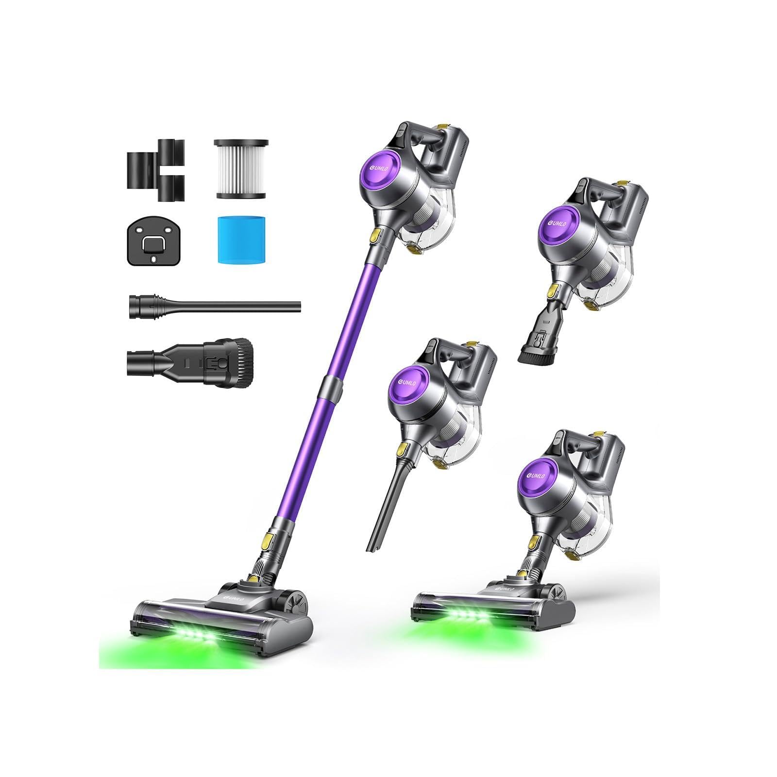 UML0 cordless vacuum with 40kPa suction for deep-cleaning hardwood floors.