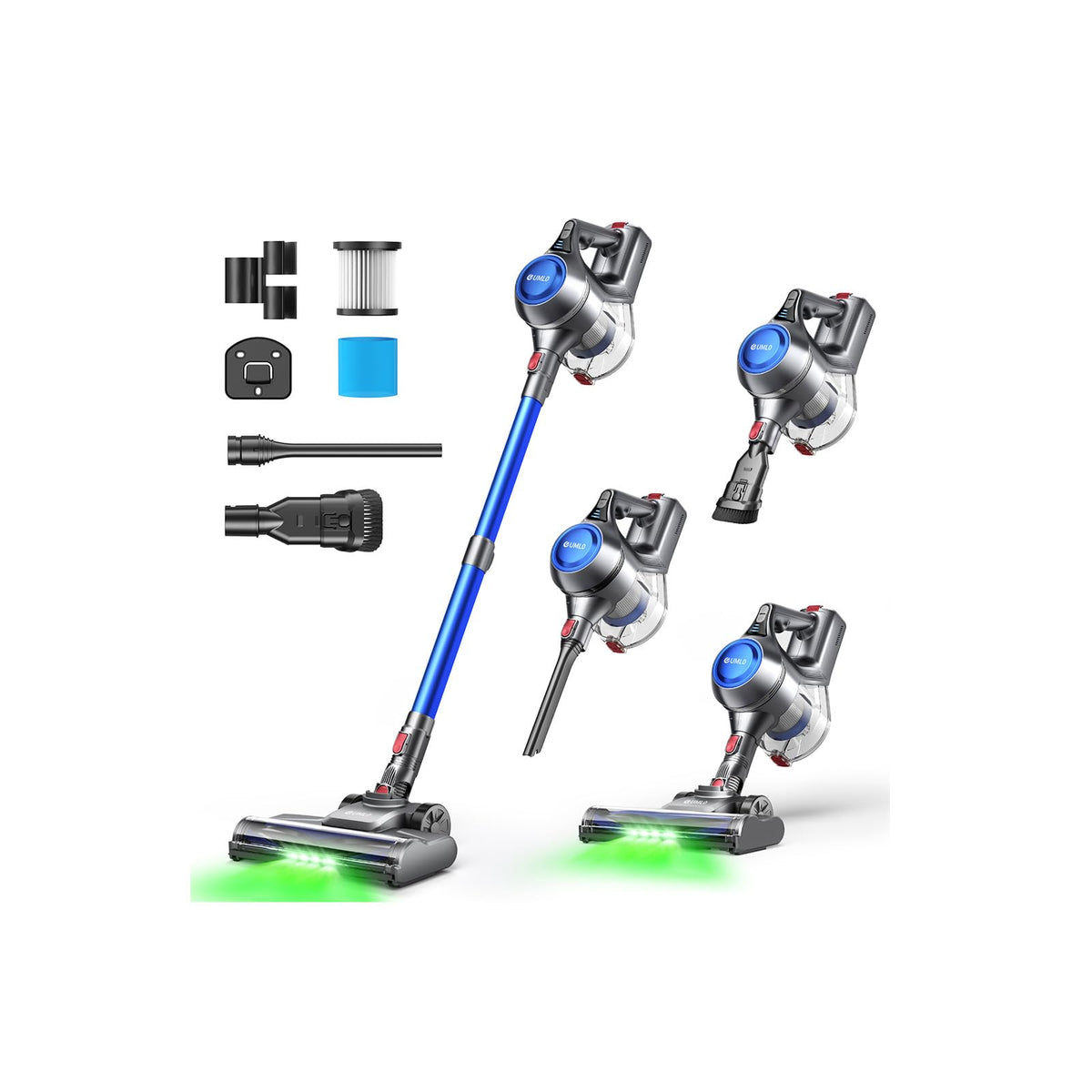 UML0 cordless vacuum shows 40KPa suction for hardwood floors