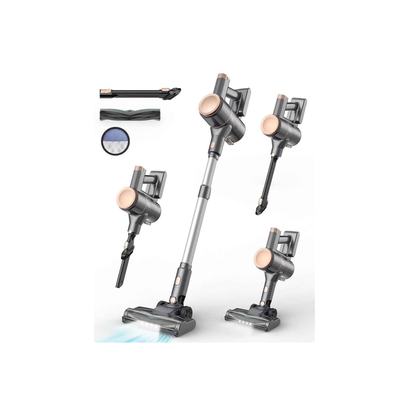 UML0 N8 cordless vacuum body showing lightweight design for quick daily cleanups.