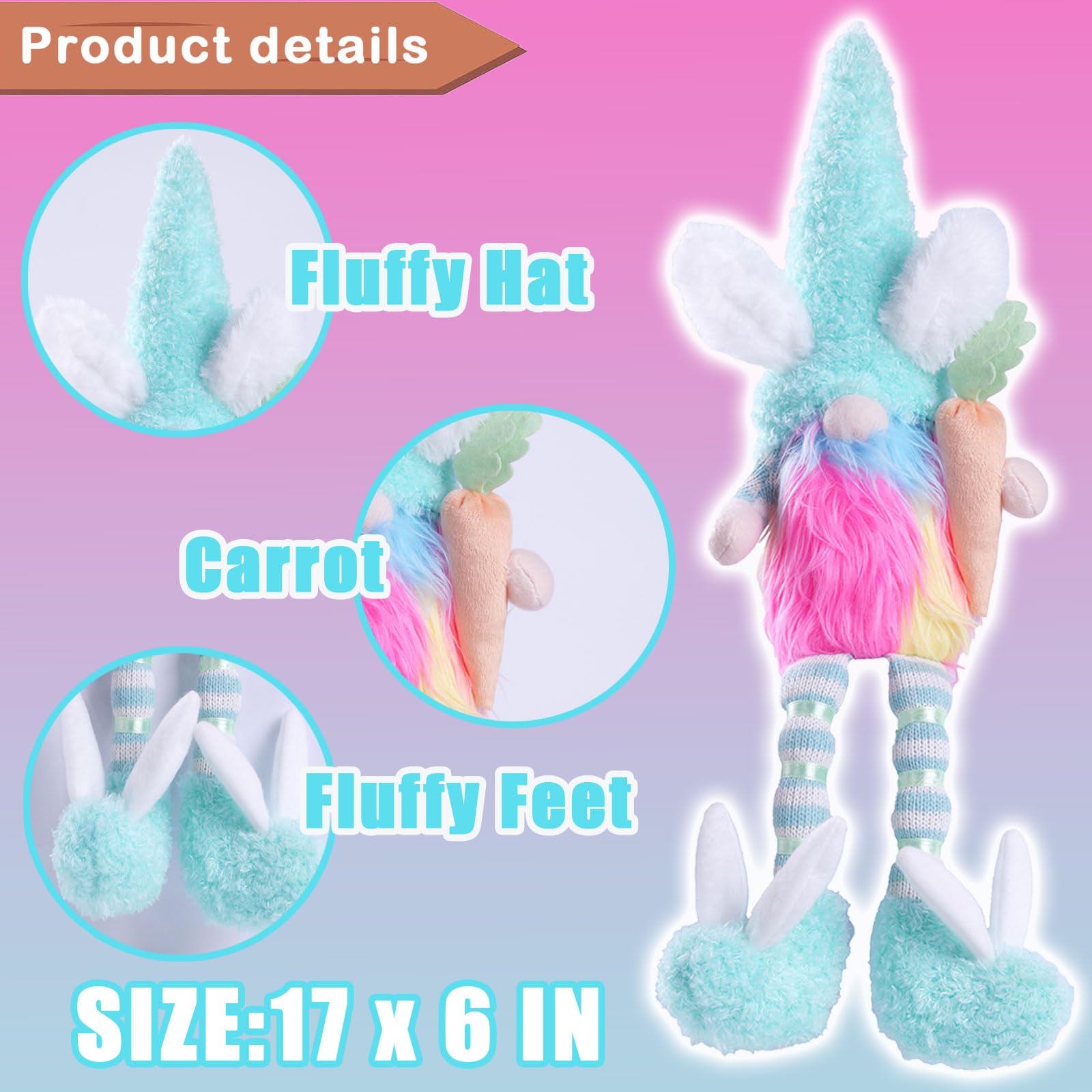 unanscre soft plush gnomes ideal for shelf and table decorations