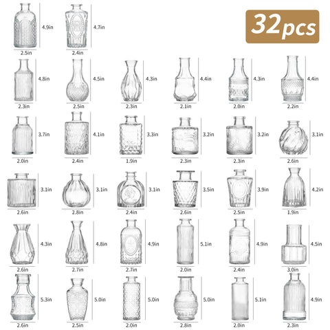 Unbreakable mini vases showcase diverse shapes for mixed floral arrangements.