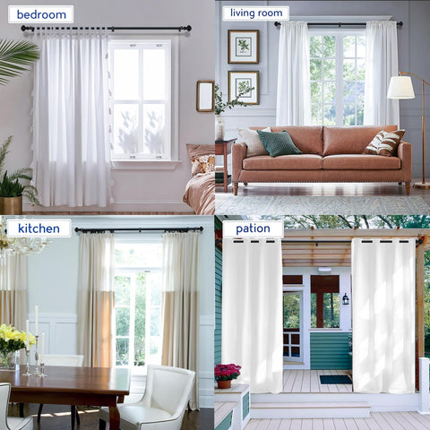 UNCONSIL curtain rod suits modern, rustic, and industrial decors.