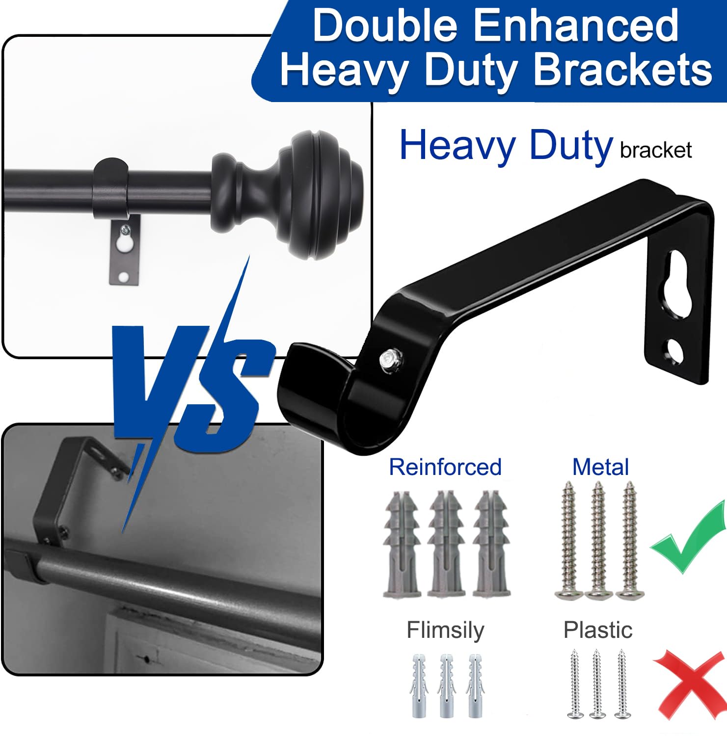 UNCONSIL curtain rod two-pack ideal for refreshing multiple rooms.