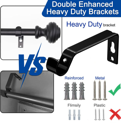 UNCONSIL curtain rod two-pack ideal for refreshing multiple rooms.
