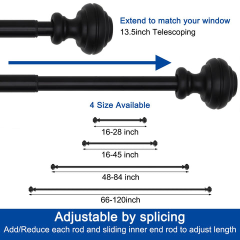 UNCONSIL curtain rod easy-install ships with clear instructions.