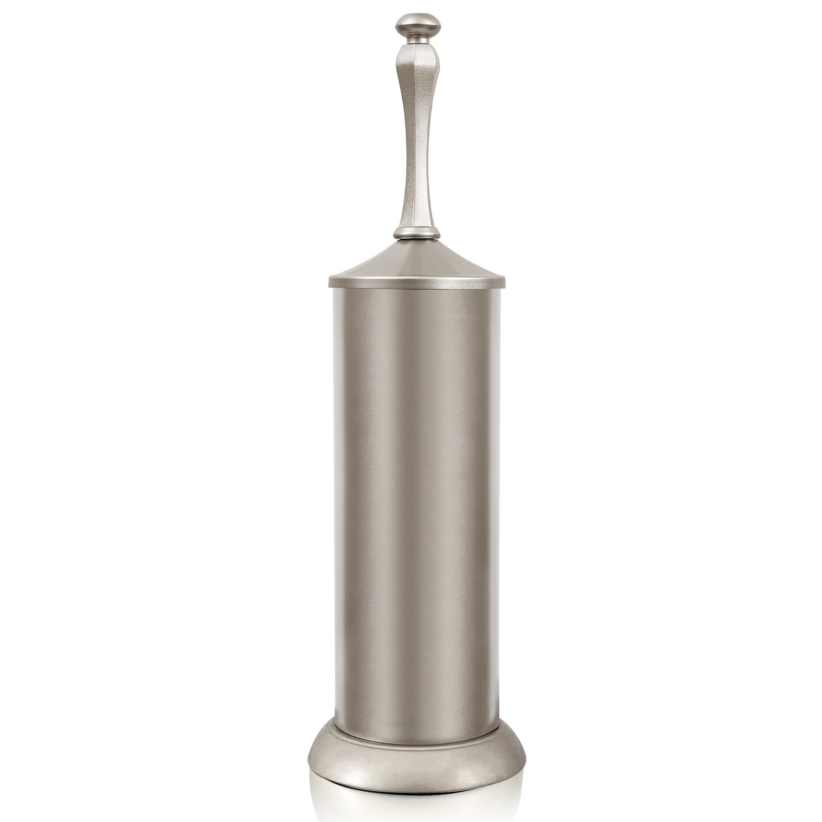 UNCONSIL stain nickel toilet brush and holder in a compact, elegant setup for modern bathrooms.
