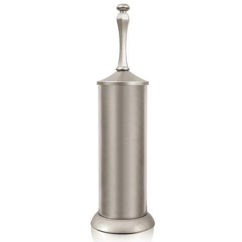 UNCONSIL stain nickel toilet brush and holder in a compact, elegant setup for modern bathrooms.
