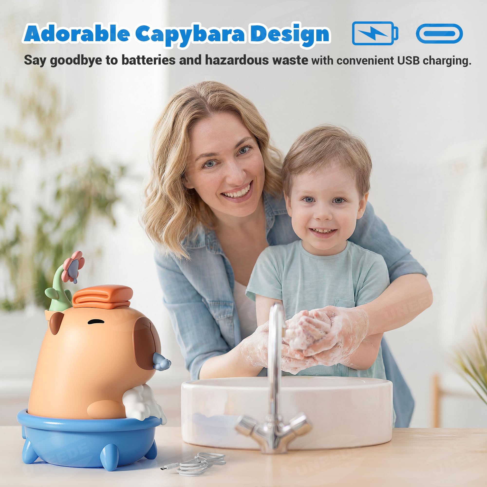 UNEEDE Capybara IP7 waterproof design protects against splashes and humidity.